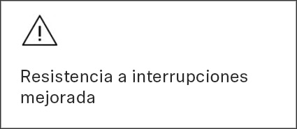 Resistencia a interrupciones mejorada
